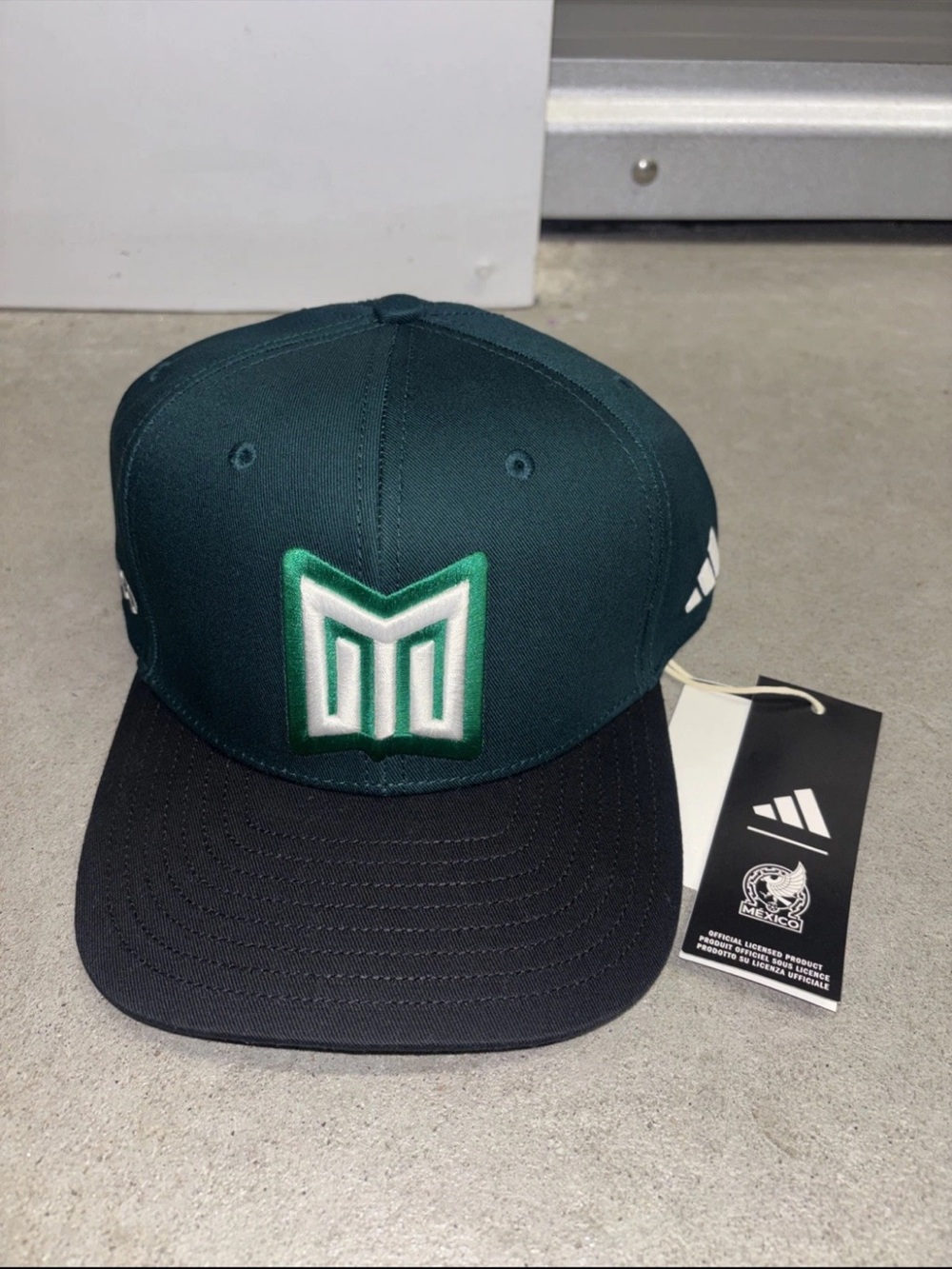 Adidas Mexico Football Men’s SnapBack Hat Soccer Green/Black Cap One Size